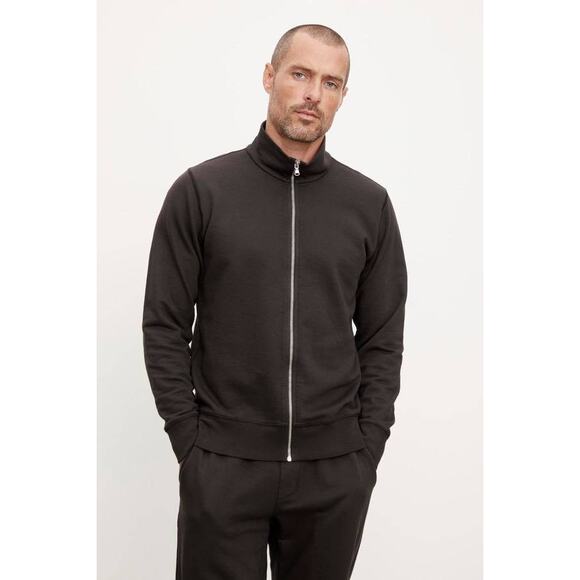 Velvet by Graham & Spencer Terry Mock Neck Zip Sweatshirt in Brimstone L - Picture 1 of 4